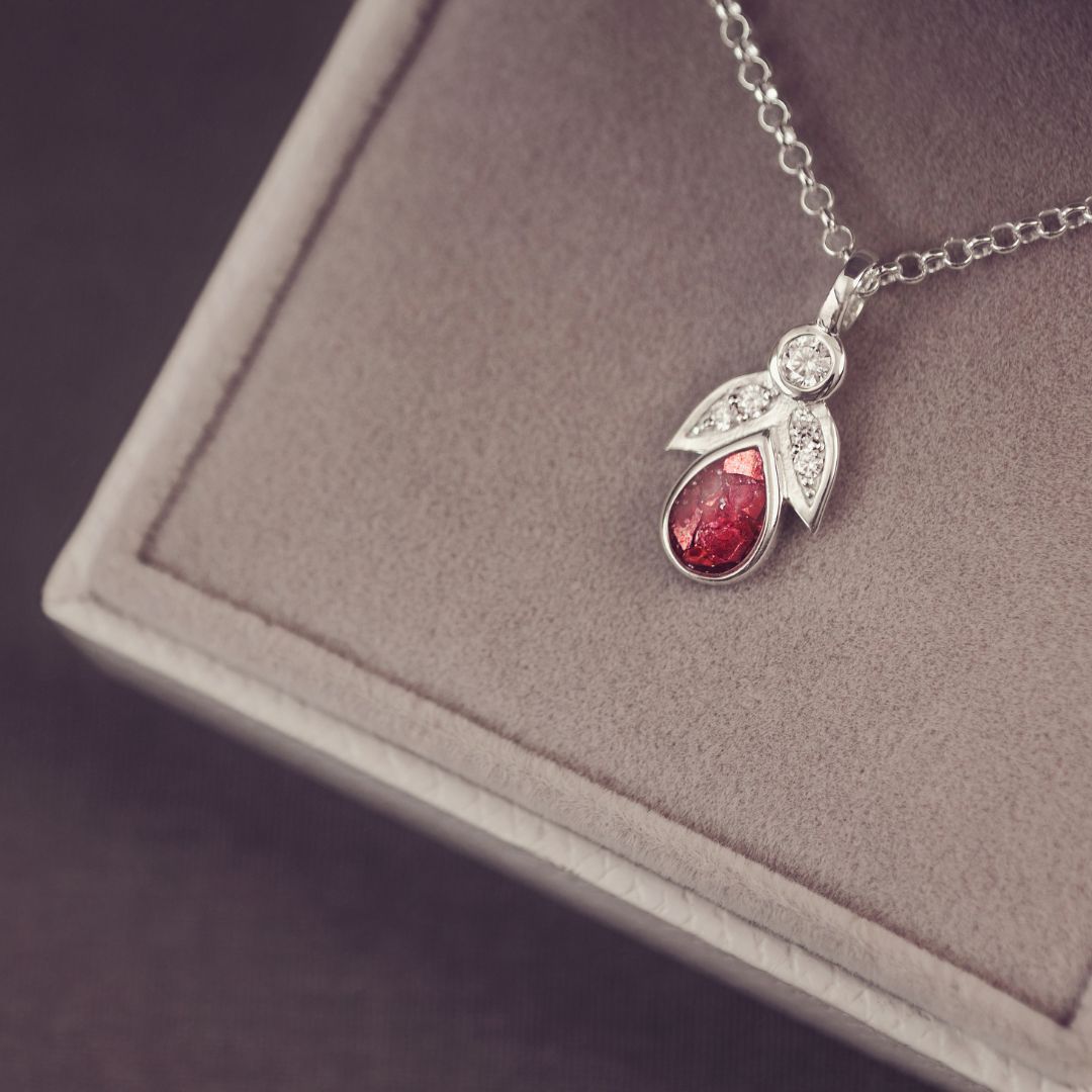 Cremation Ashes Angel Charm Necklace