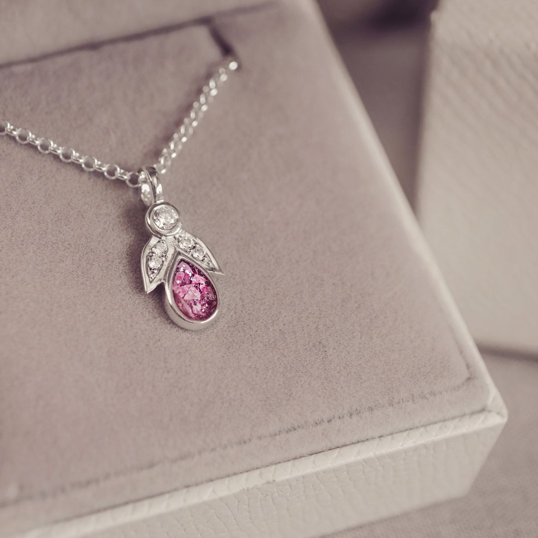 Cremation Ashes Angel Charm Necklace