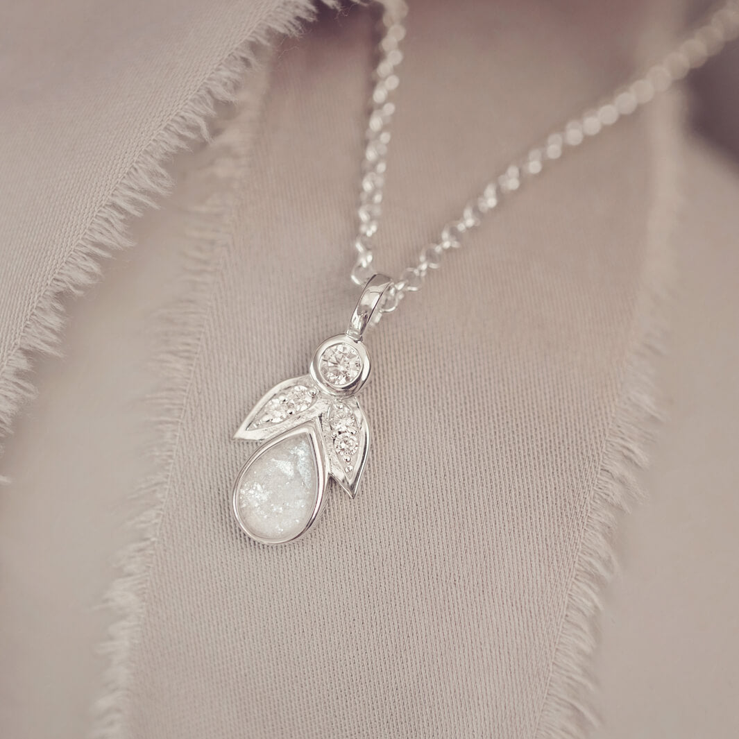 Cremation Ashes Angel Charm Necklace