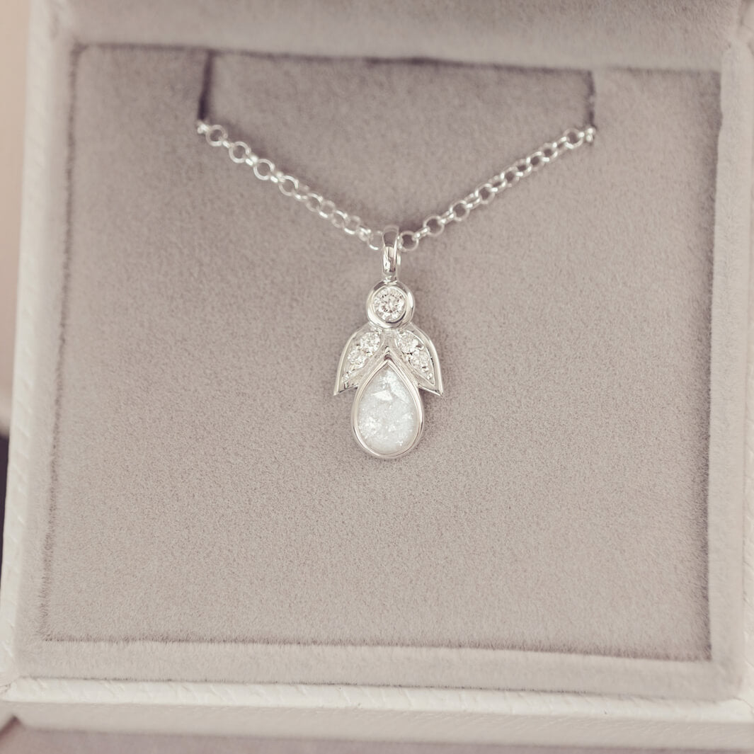 Cremation Ashes Angel Charm Necklace