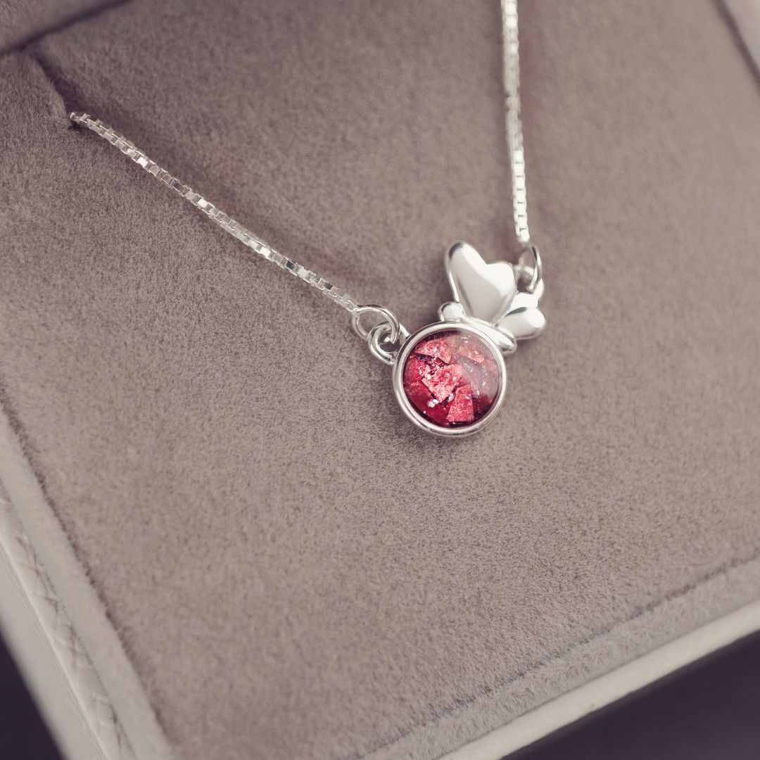 Cremation Ashes Butterfly Necklace