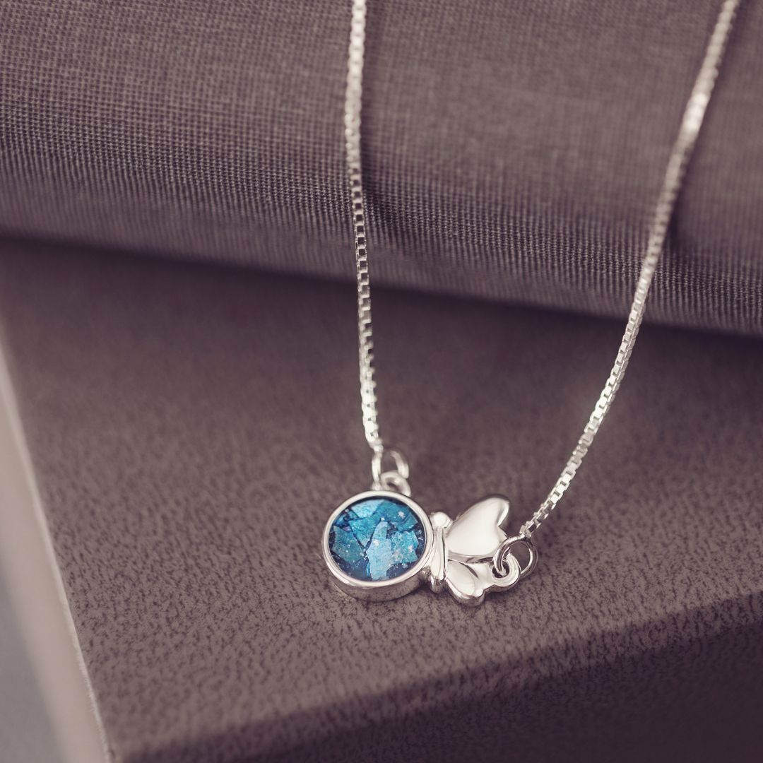 Cremation Ashes Butterfly Necklace