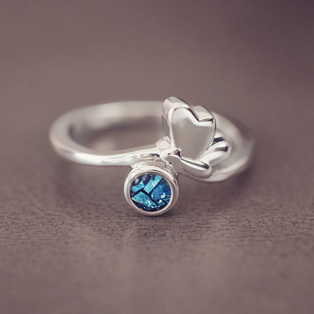 Cremation Ashes Butterfly Ring