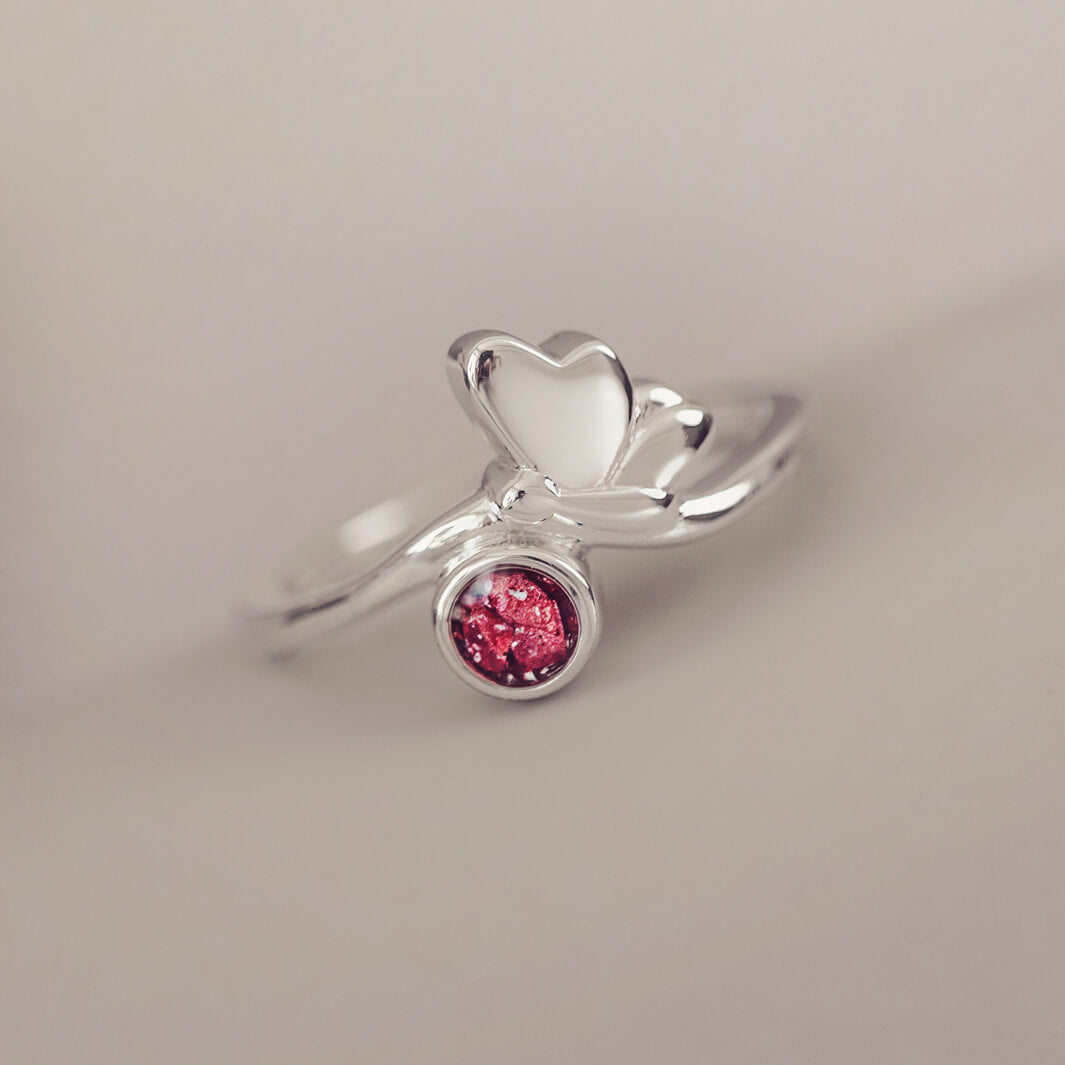 Cremation Ashes Butterfly Ring