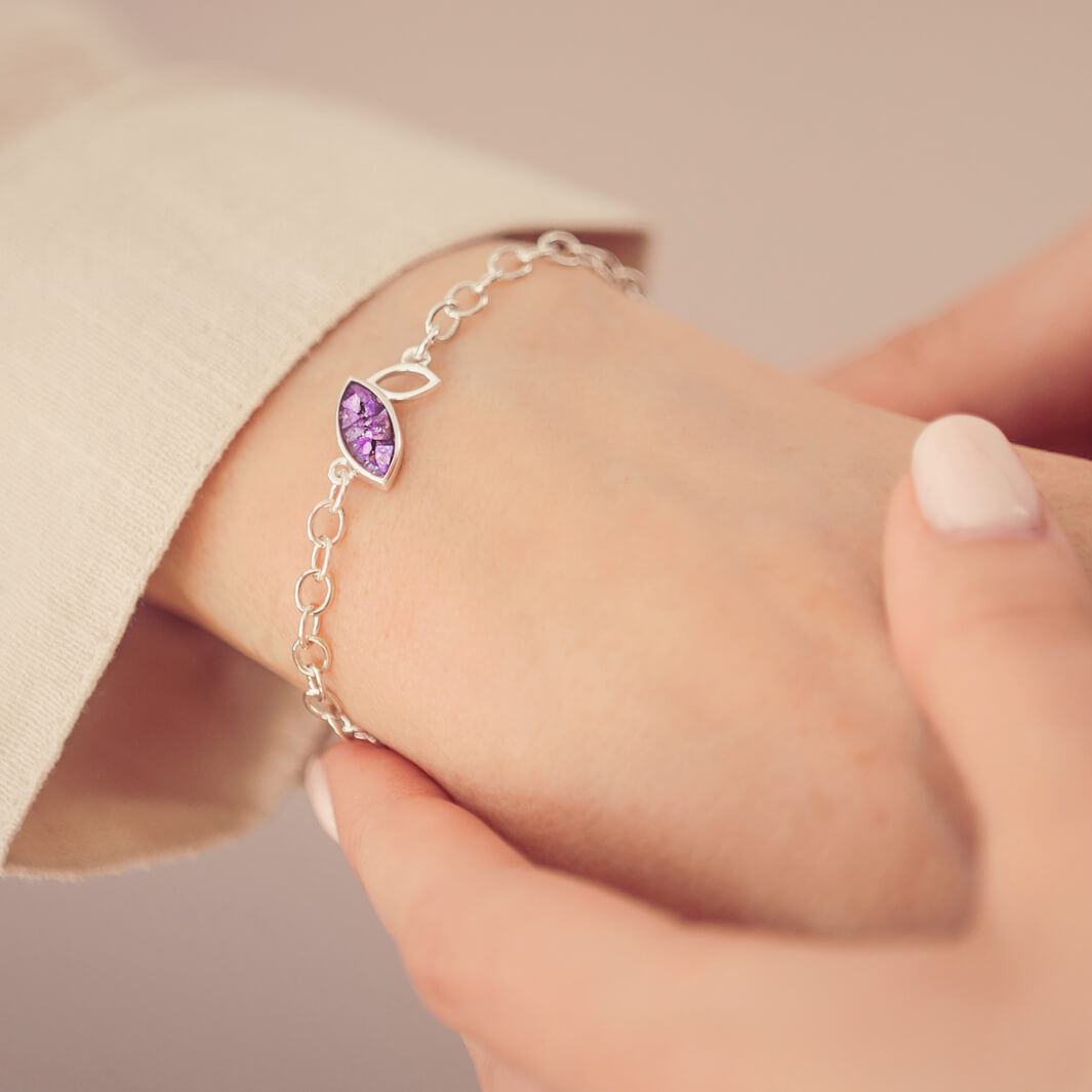 Cremation Ashes Cascade Marquise Bracelet