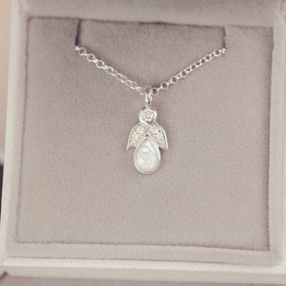 Cremation Ashes Angel Charm Necklace
