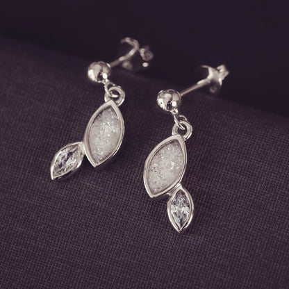 Cascade Marquise Cremation Ashes Earrings