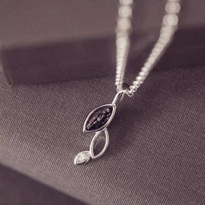 Cascade Marquise Cremation Ashes Necklace