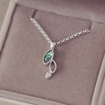 Cascade Marquise Cremation Ashes Necklace