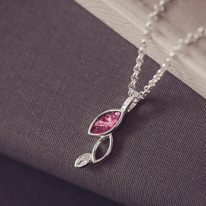 Cascade Marquise Cremation Ashes Necklace