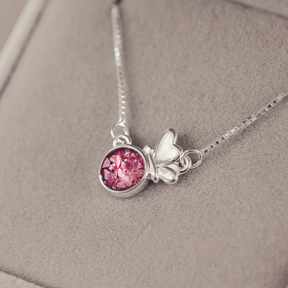 Cremation Ashes Butterfly Necklace