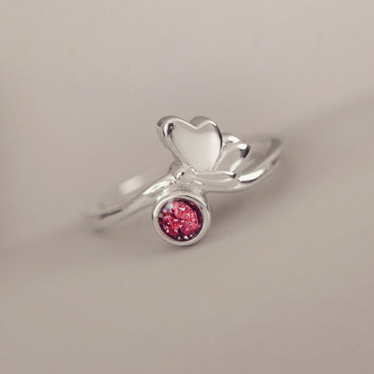 Cremation Ashes Butterfly Ring