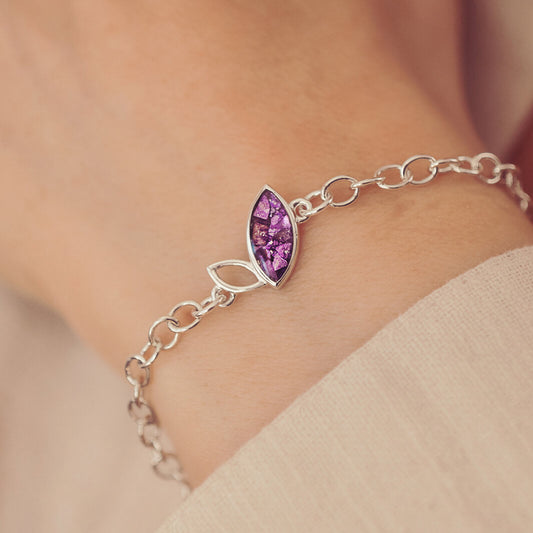 Cremation Ashes Cascade Marquise Bracelet