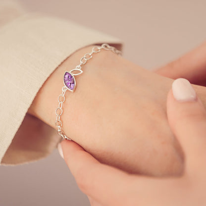 Cremation Ashes Cascade Marquise Bracelet