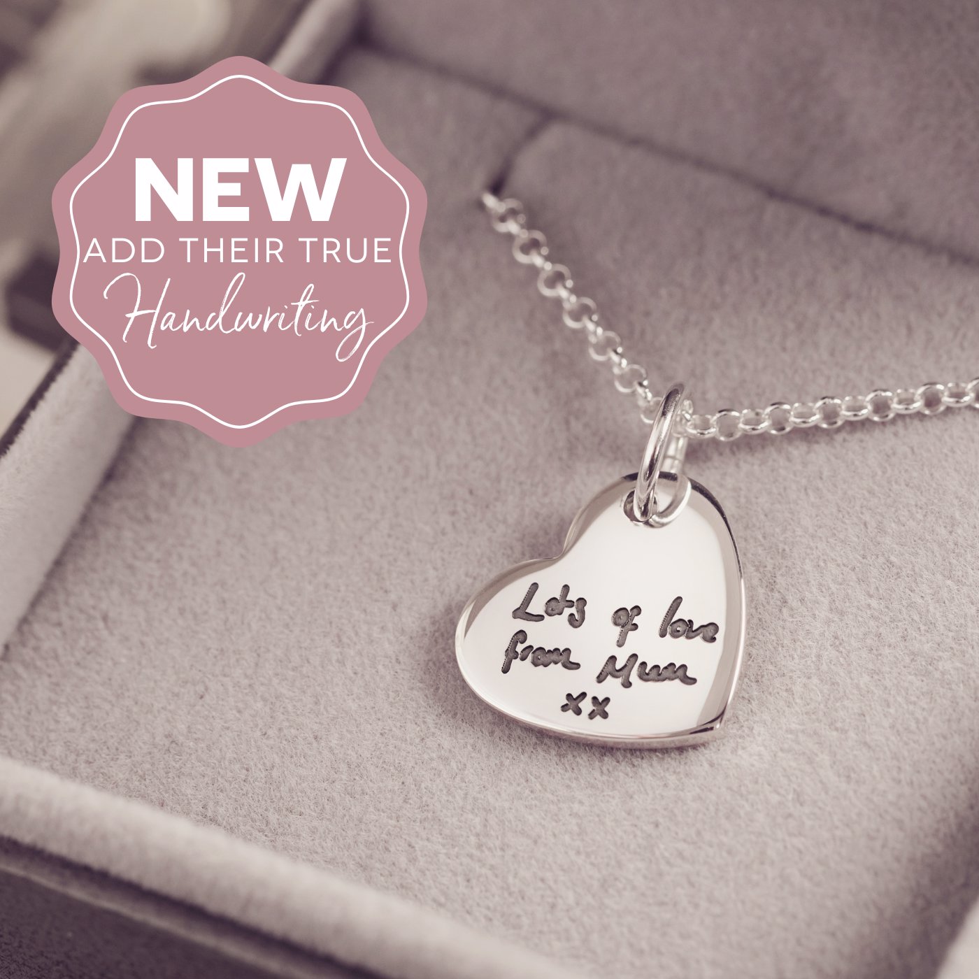 Personalised Fingerprint Large Heart Necklace
