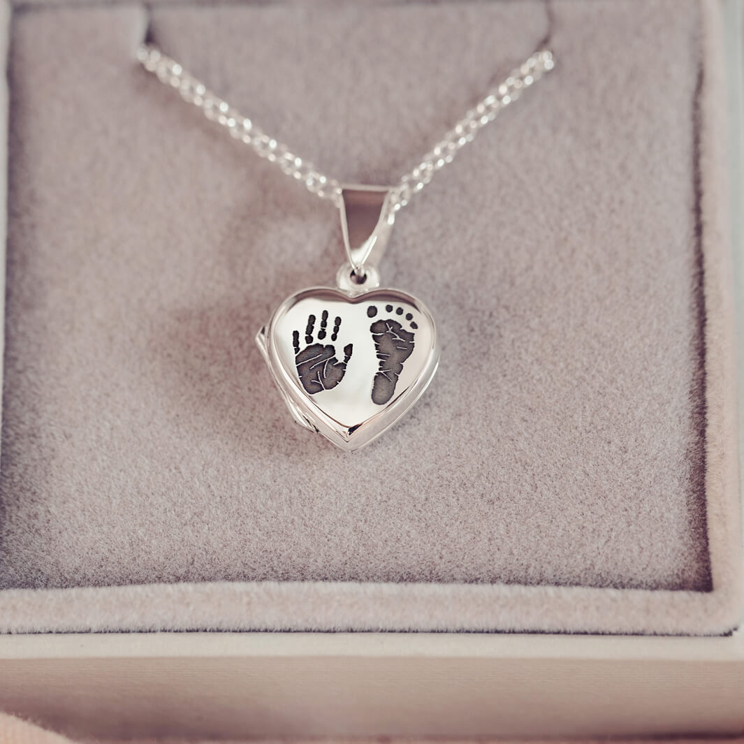 Handprint Or Footprint Locket, Two Prints