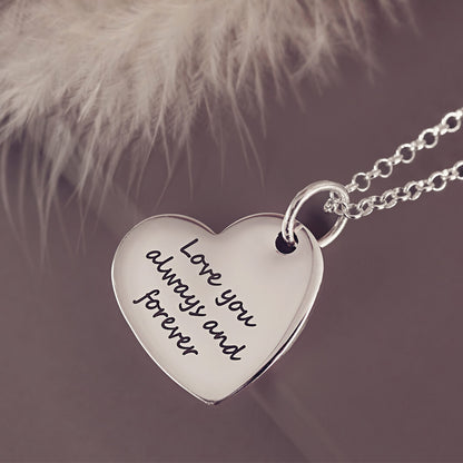 Personalised Fingerprint Large Heart Necklace