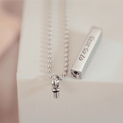 Cremation Ashes Bar Necklace